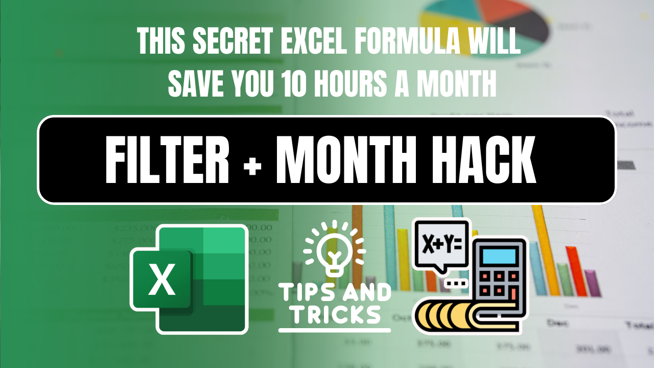 Filter and month formula in excel