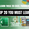 20 Excel Formulas You MUST Know for Daily Office Work