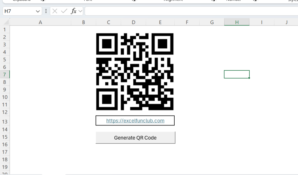 Generate QR Code in Excel Using VBA